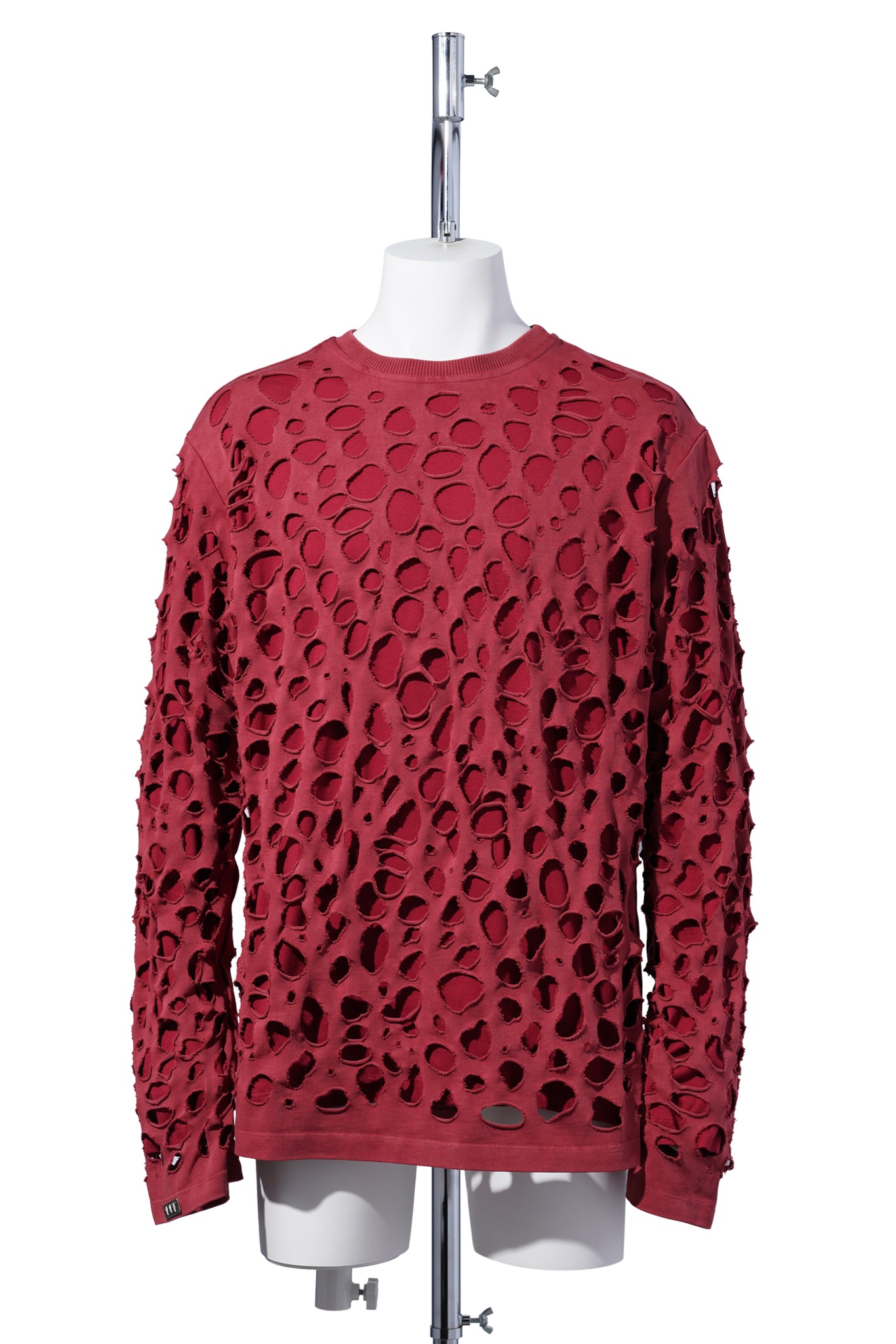 TOM LONGSLEEVE T-SHIRT DISTRESSED / RED