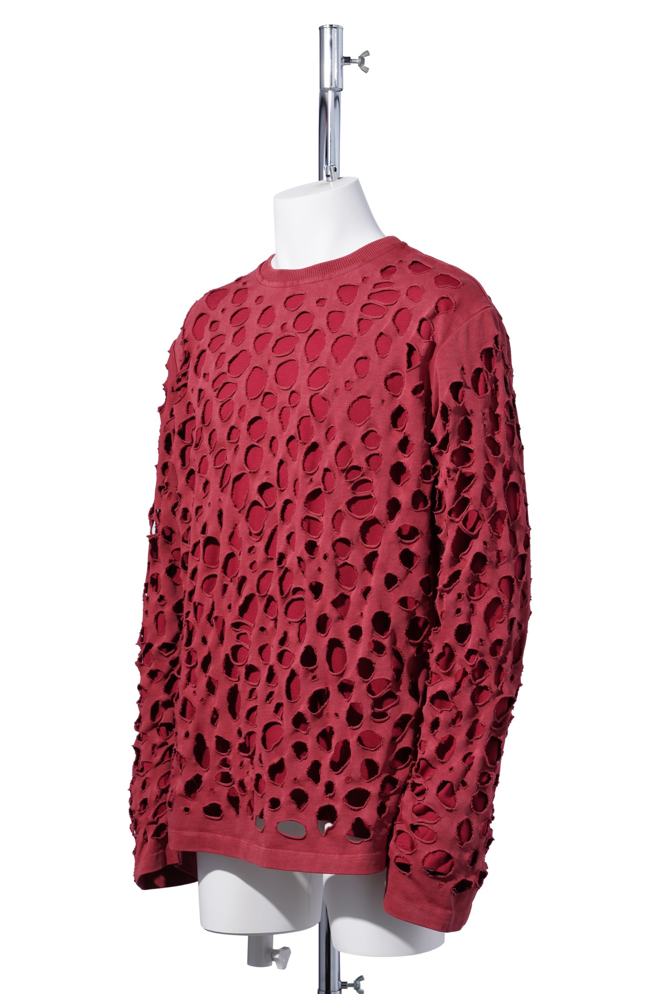 TOM LONGSLEEVE T-SHIRT DISTRESSED / RED