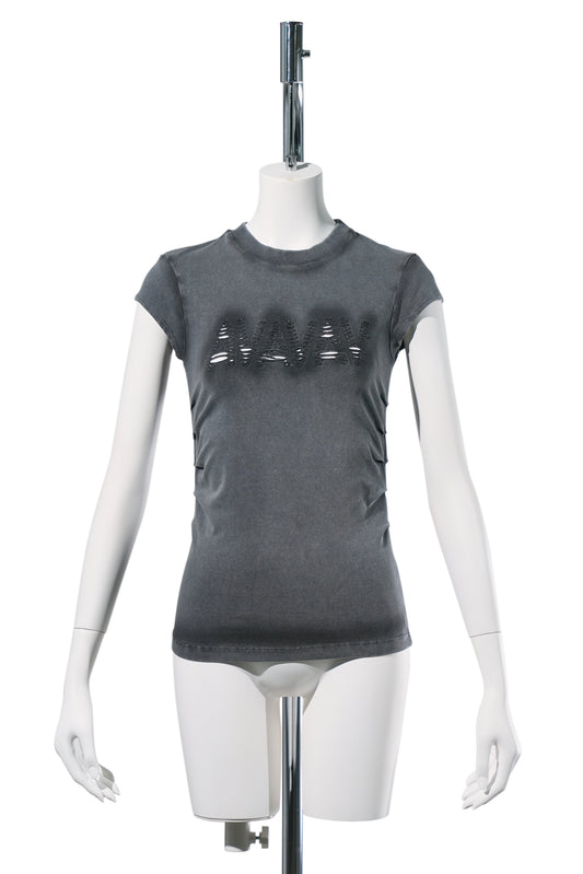 TINA BABY T-SHIRT CUT AV-LOGO / BLACK