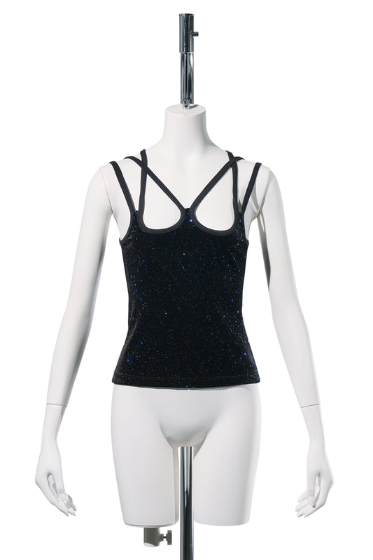 TOVA MULTI STRAP TOP GALAXY / BLACK