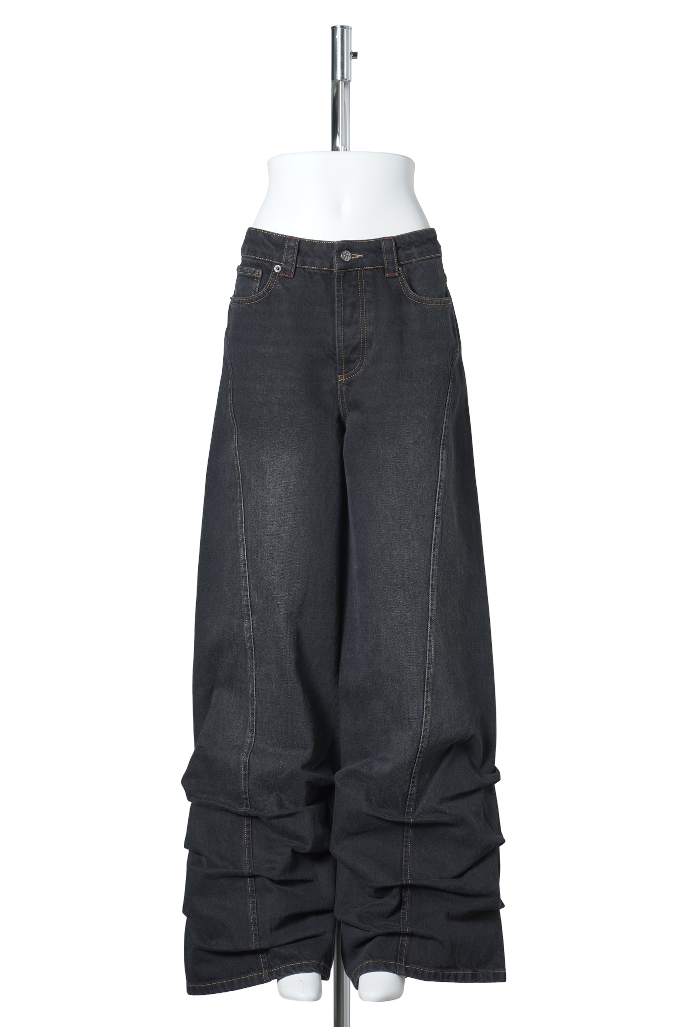 AVAVAV PLEATED JEAN BLACK / BLACK