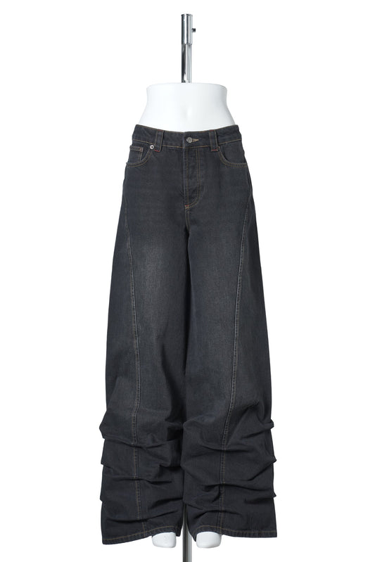 AVAVAV PLEATED JEAN BLACK / BLACK