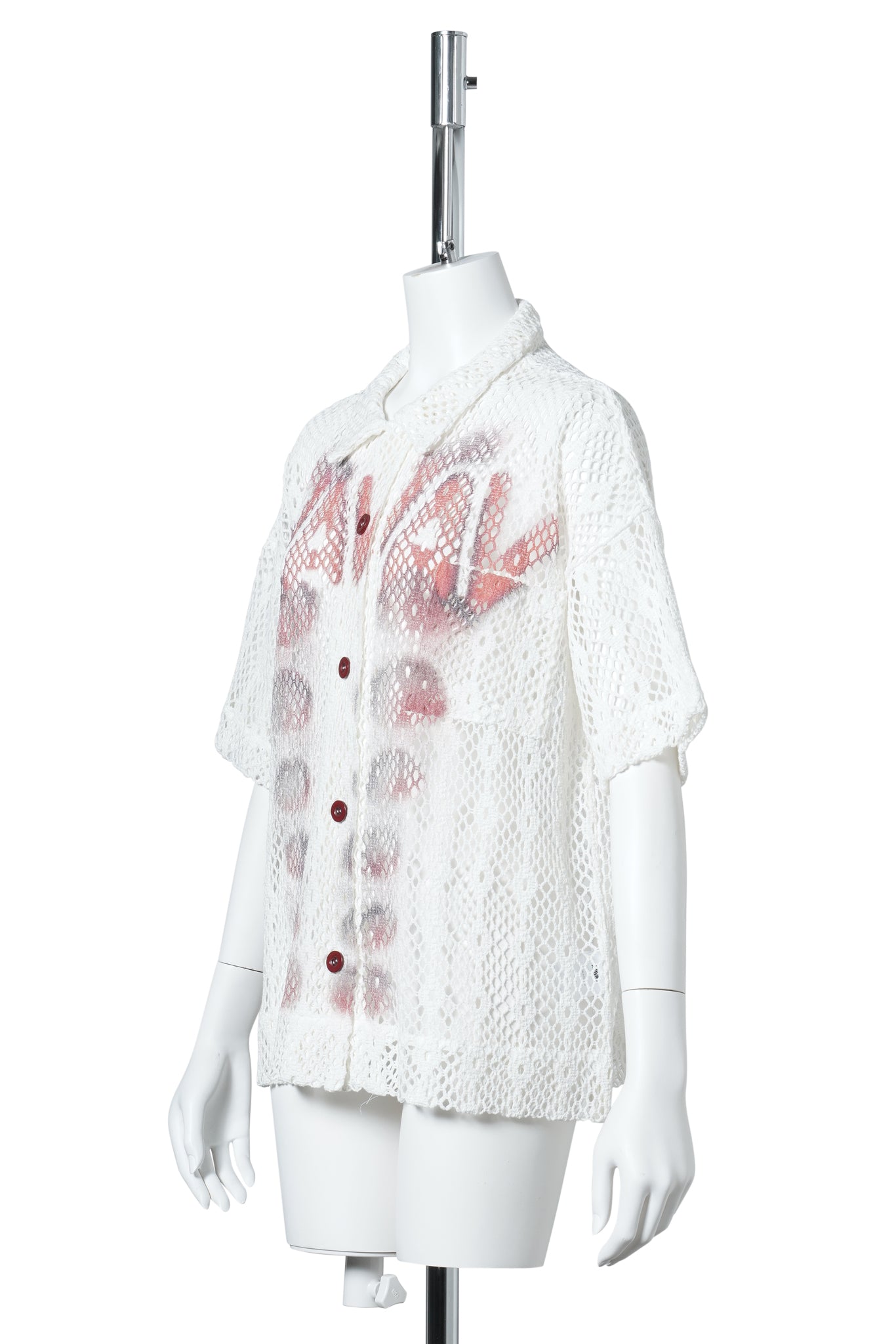 AVAVAV PRINTED CROCHET SHIRT / WHITE