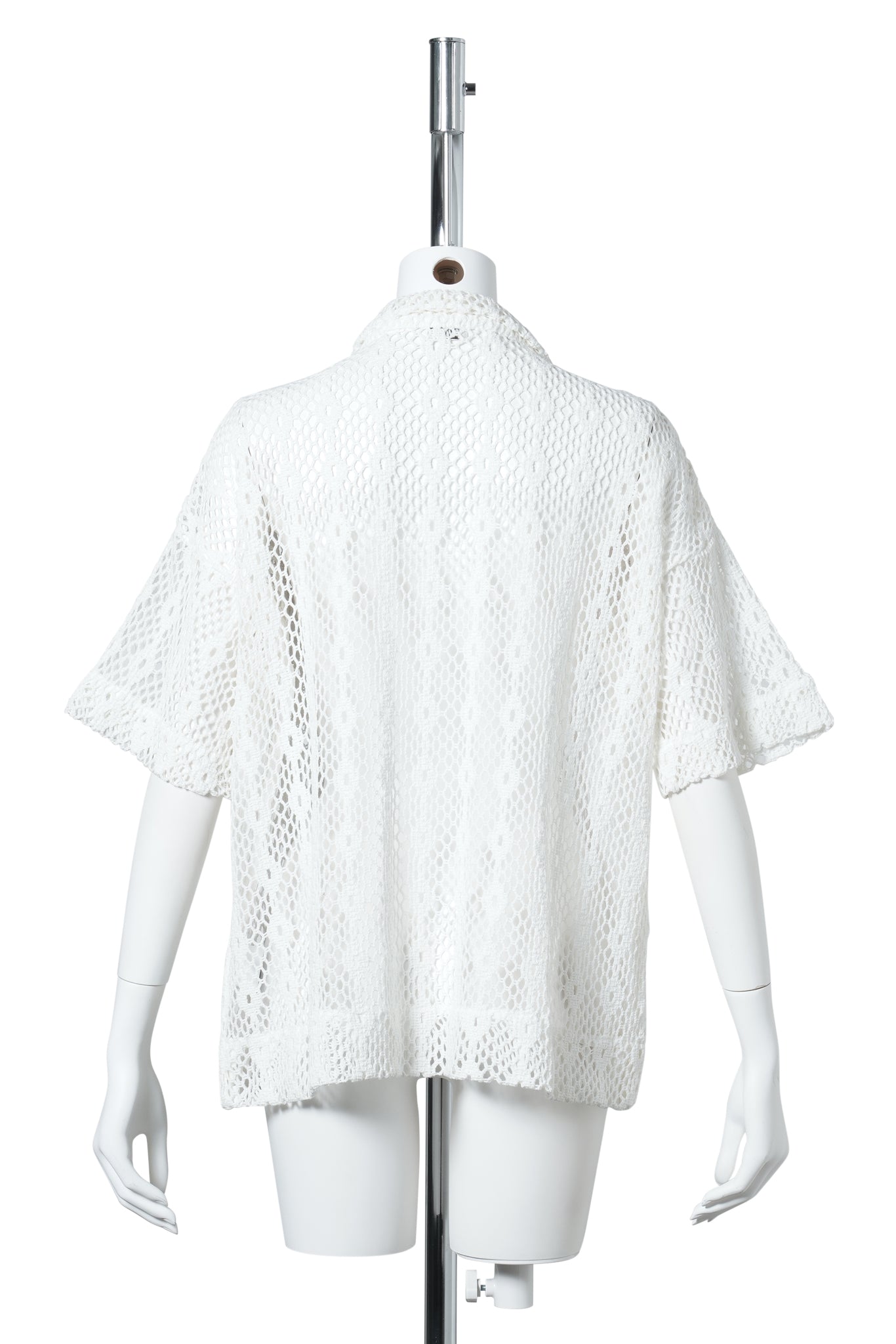 AVAVAV PRINTED CROCHET SHIRT / WHITE