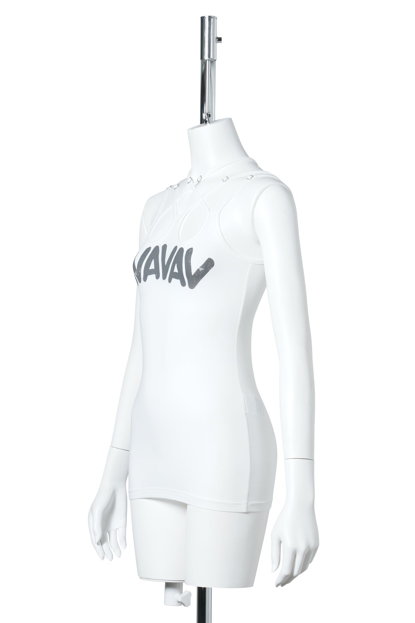TOVA MULTI STRAP TOP PRINTED AV-LOGO / WHITE