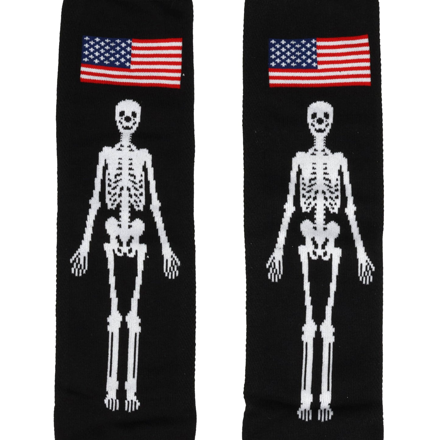 SKELETON KNEE SOCKS / BLACK