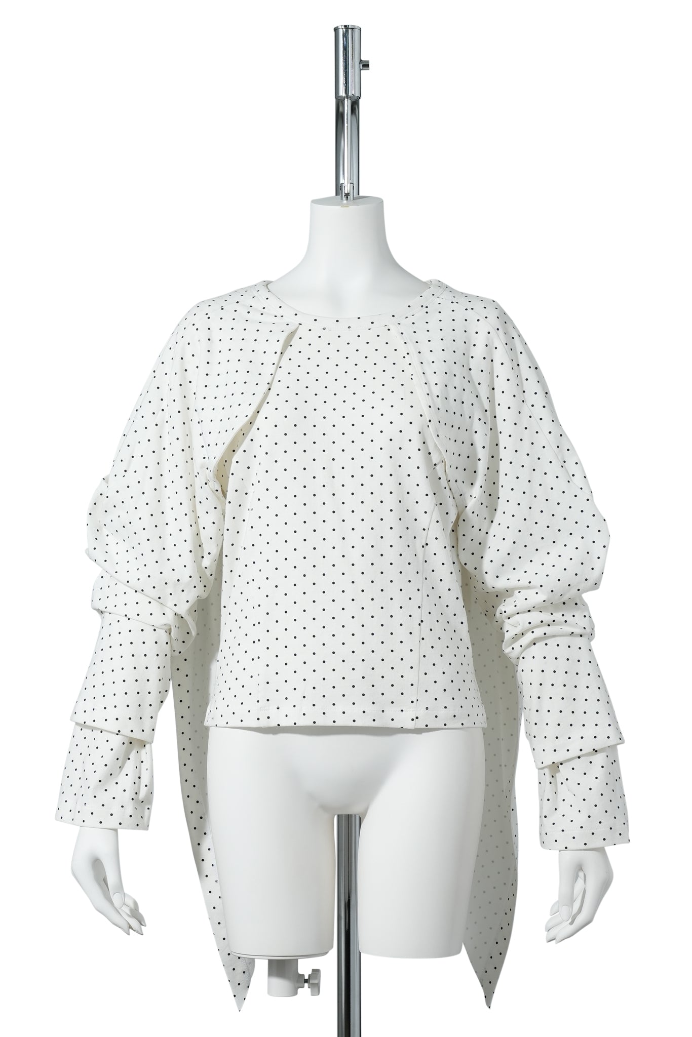 WING TOP / WHITE POLKA DOT
