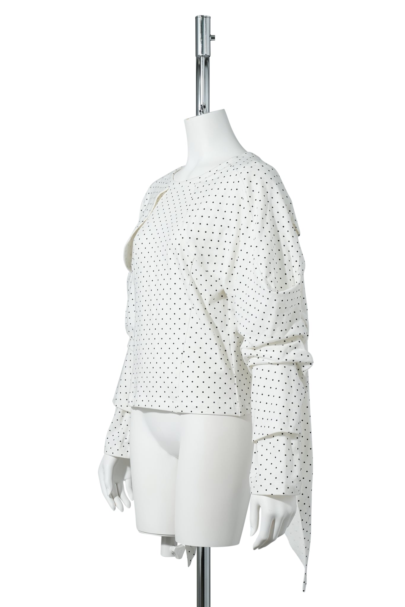 WING TOP / WHITE POLKA DOT