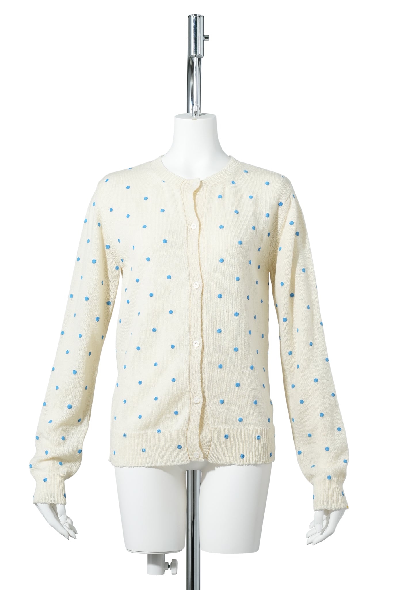 MOLLY KNIT CARDIGAN / BLUE POLKA DOT