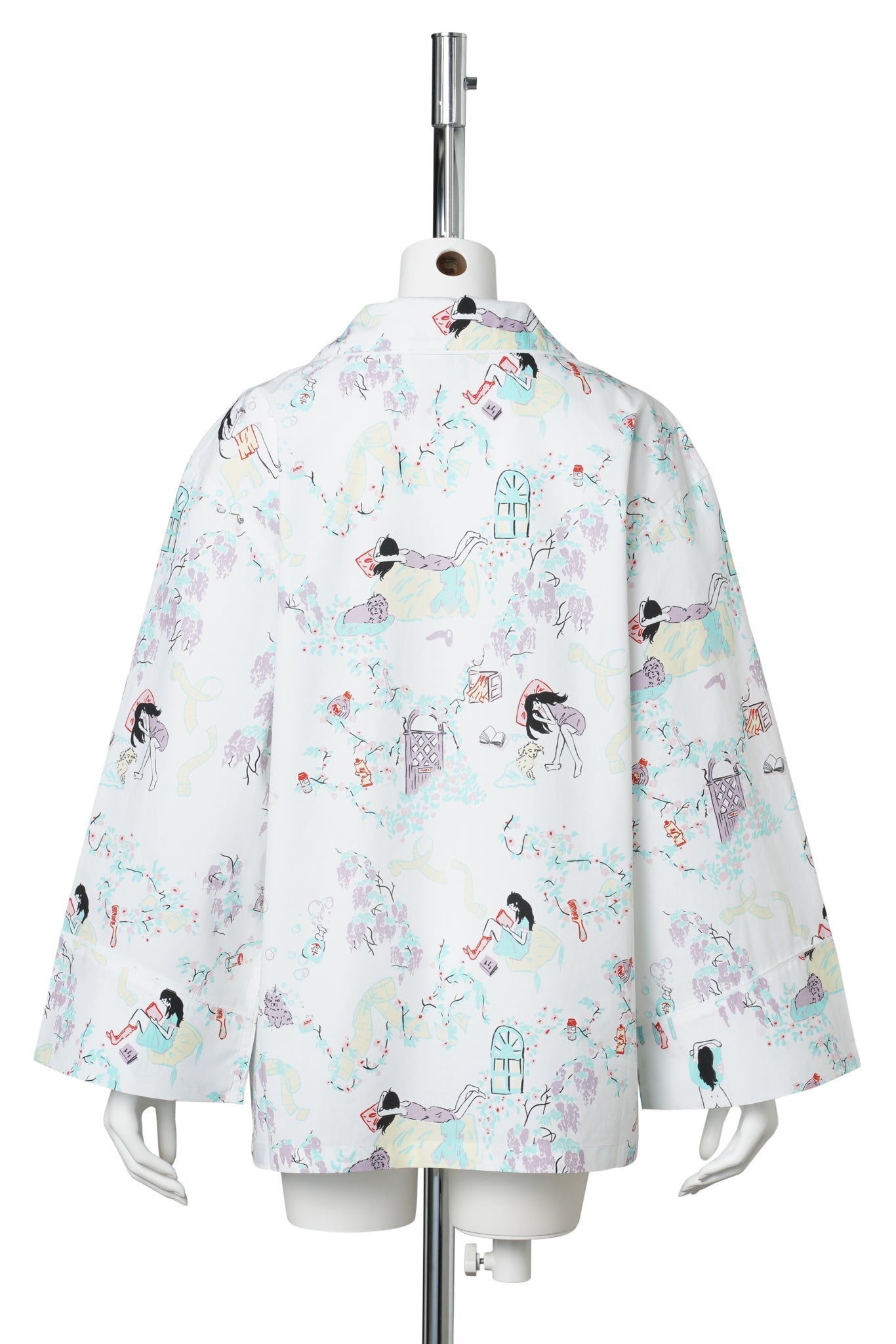 PYJAMA SHIRT / WHITE 'DAY IN THE LIFE'