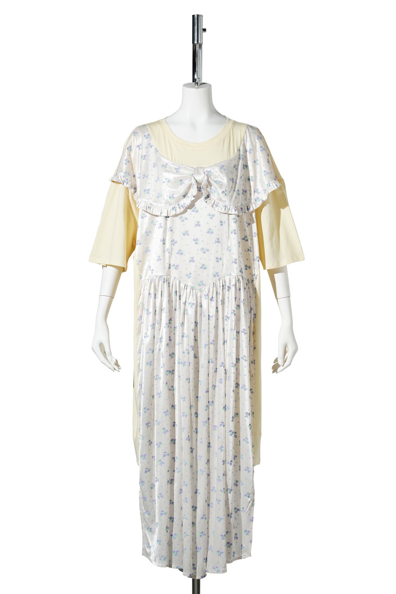 T-SHIRT GOWN / CREAM/FLORAL