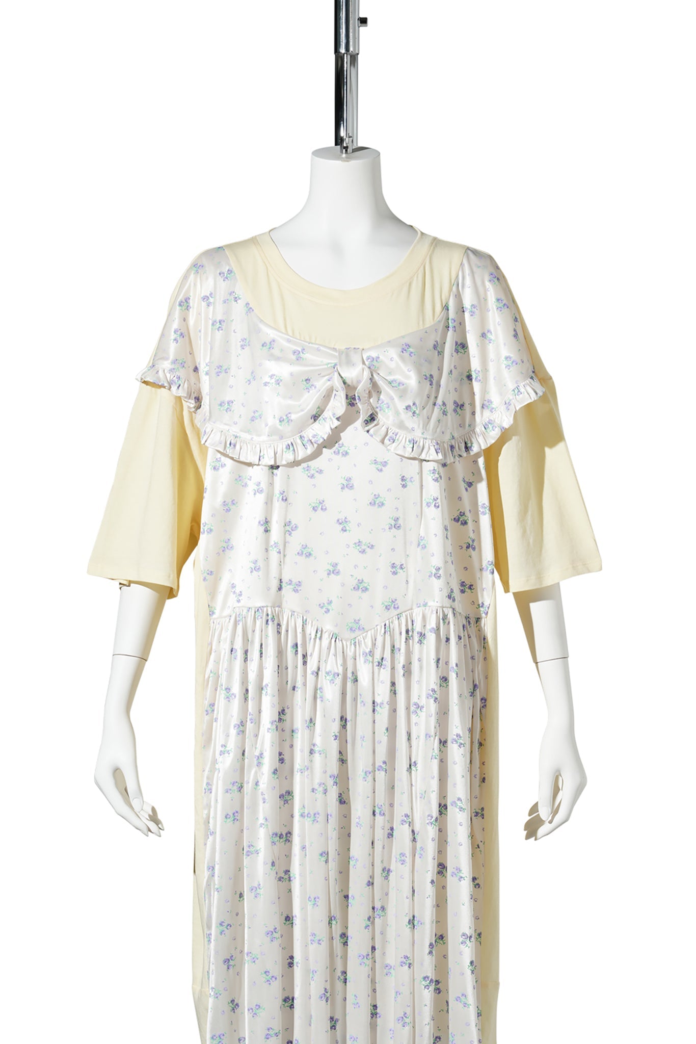 T-SHIRT GOWN / CREAM/FLORAL