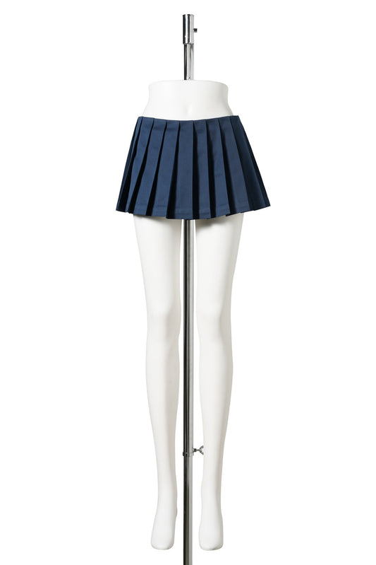 MINI PLEATED SKIRT / NAVY