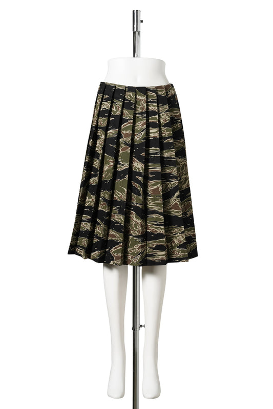 PLEATED SKIRT / CAMO