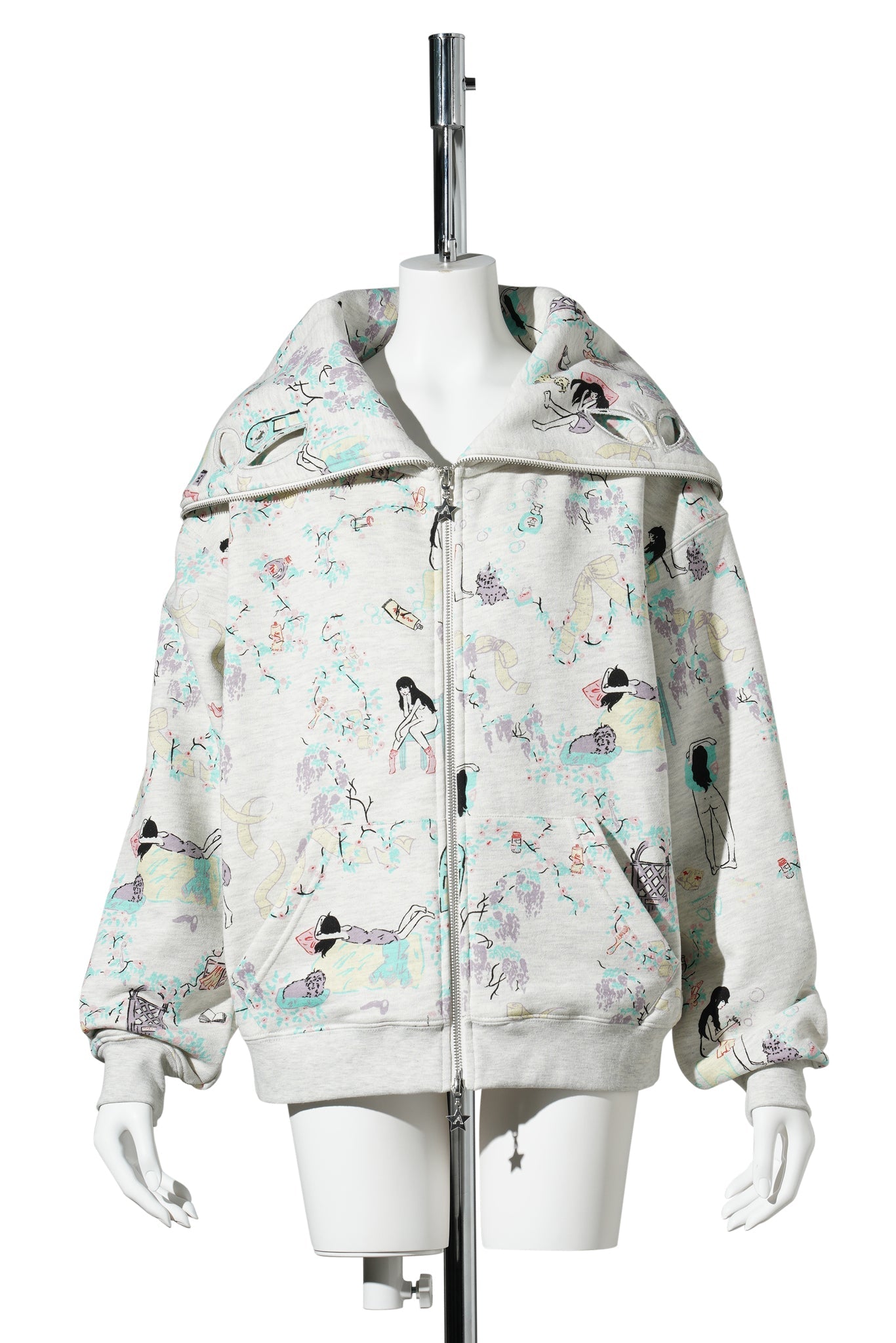 BUTTERFLY HOODIE / GREY 'DAY IN THE LIFE'