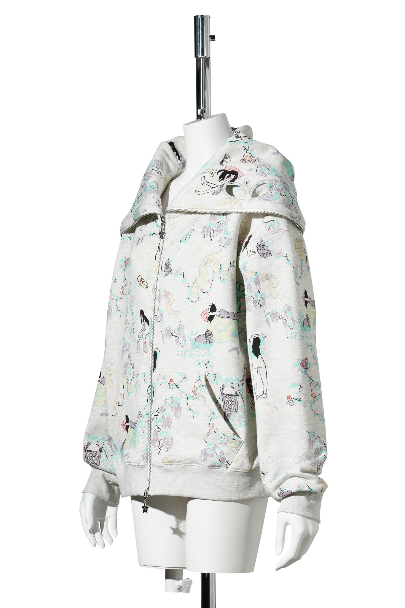 BUTTERFLY HOODIE / GREY 'DAY IN THE LIFE'