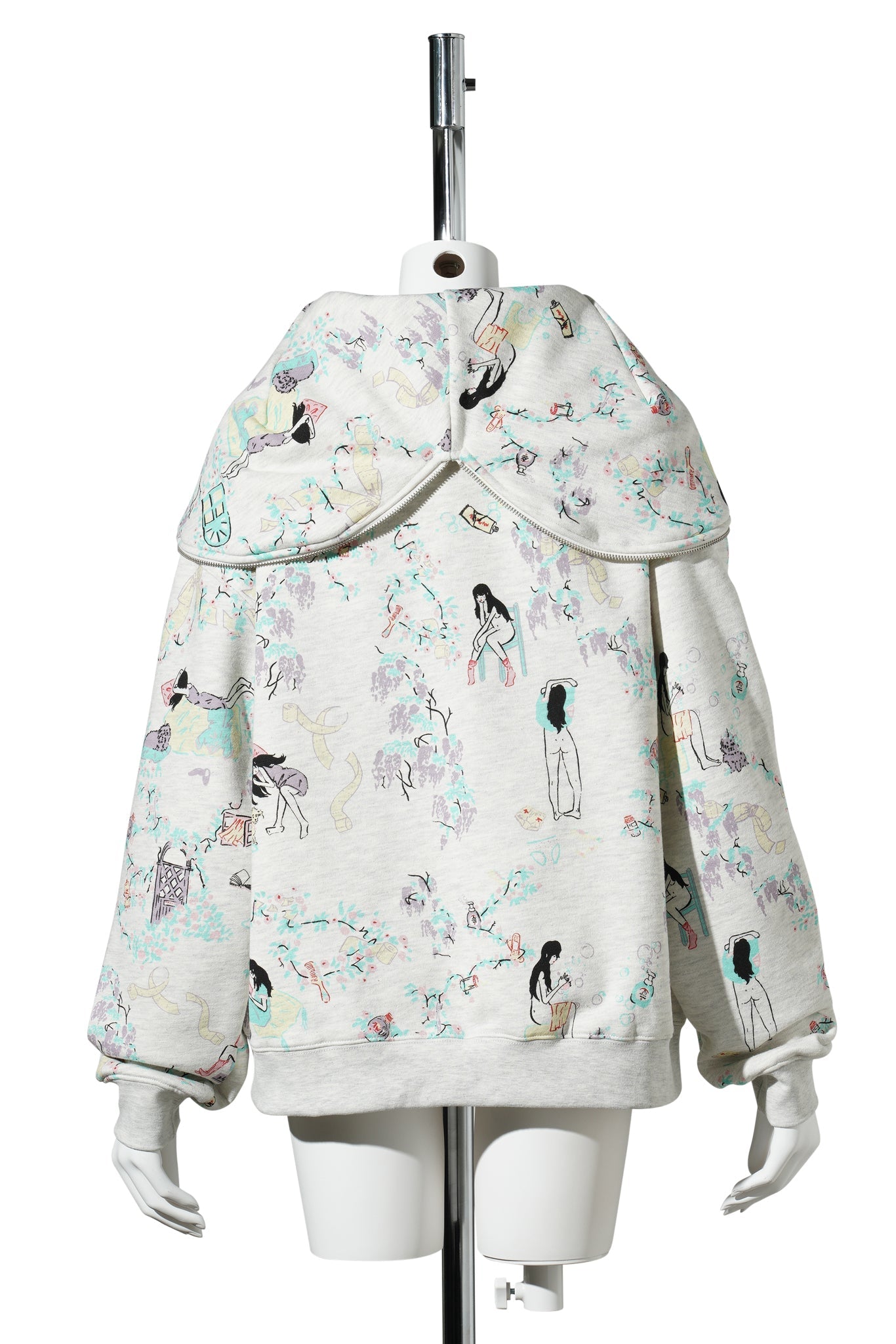 BUTTERFLY HOODIE / GREY 'DAY IN THE LIFE'