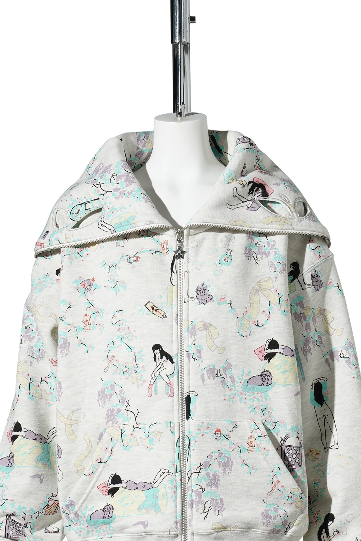 BUTTERFLY HOODIE / GREY 'DAY IN THE LIFE'