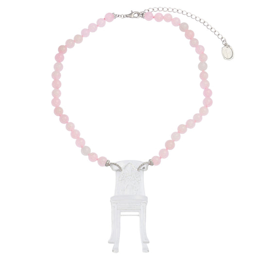 CHAIR CRYSTAL NECKLACE / TRANSPARENT