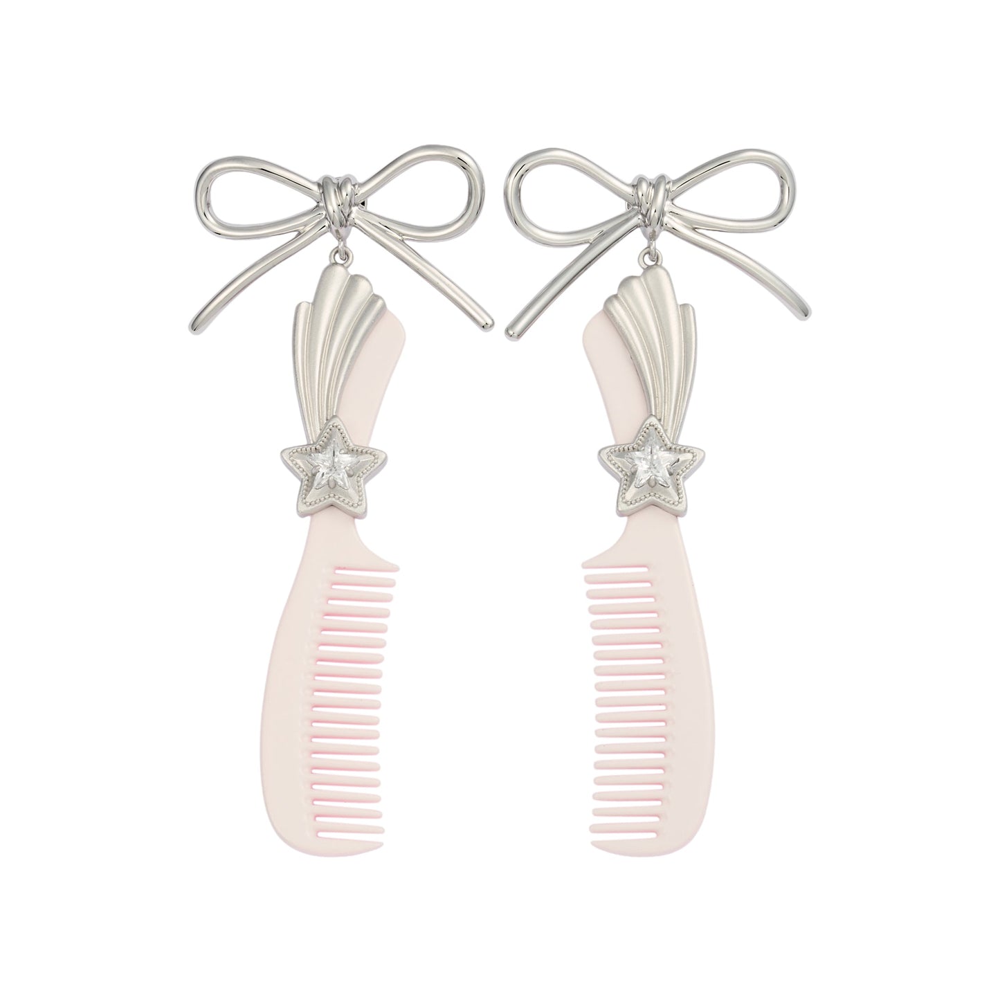 BOWKNOT COMB EARRING / PINK