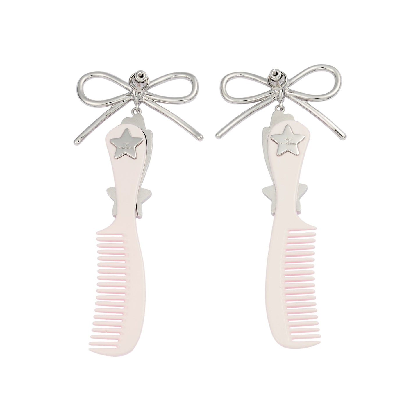 BOWKNOT COMB EARRING / PINK