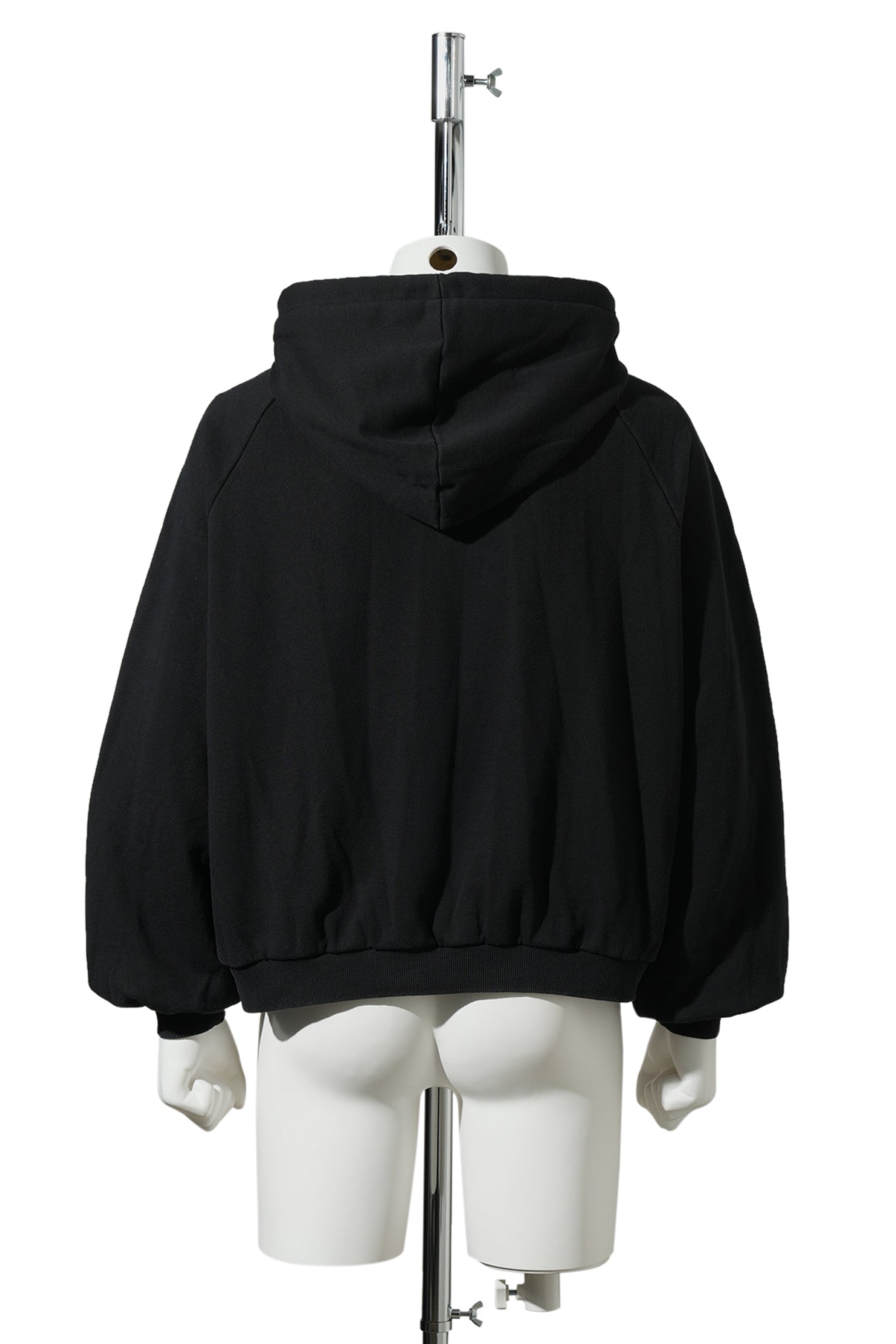 HENCH , REVERSIBLE ZIP-UP HOODIE / JET BLACK