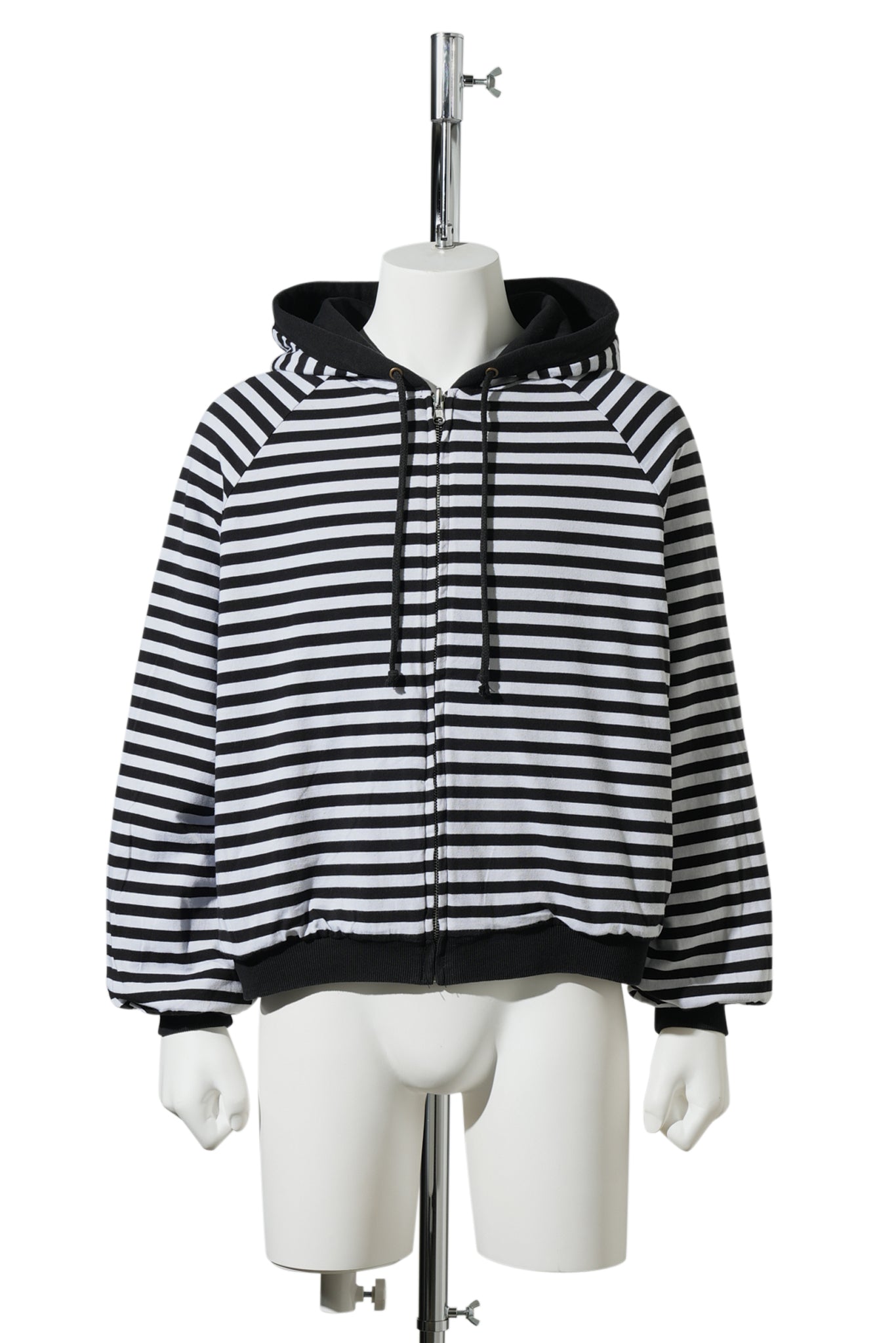 HENCH , REVERSIBLE ZIP-UP HOODIE / JET BLACK