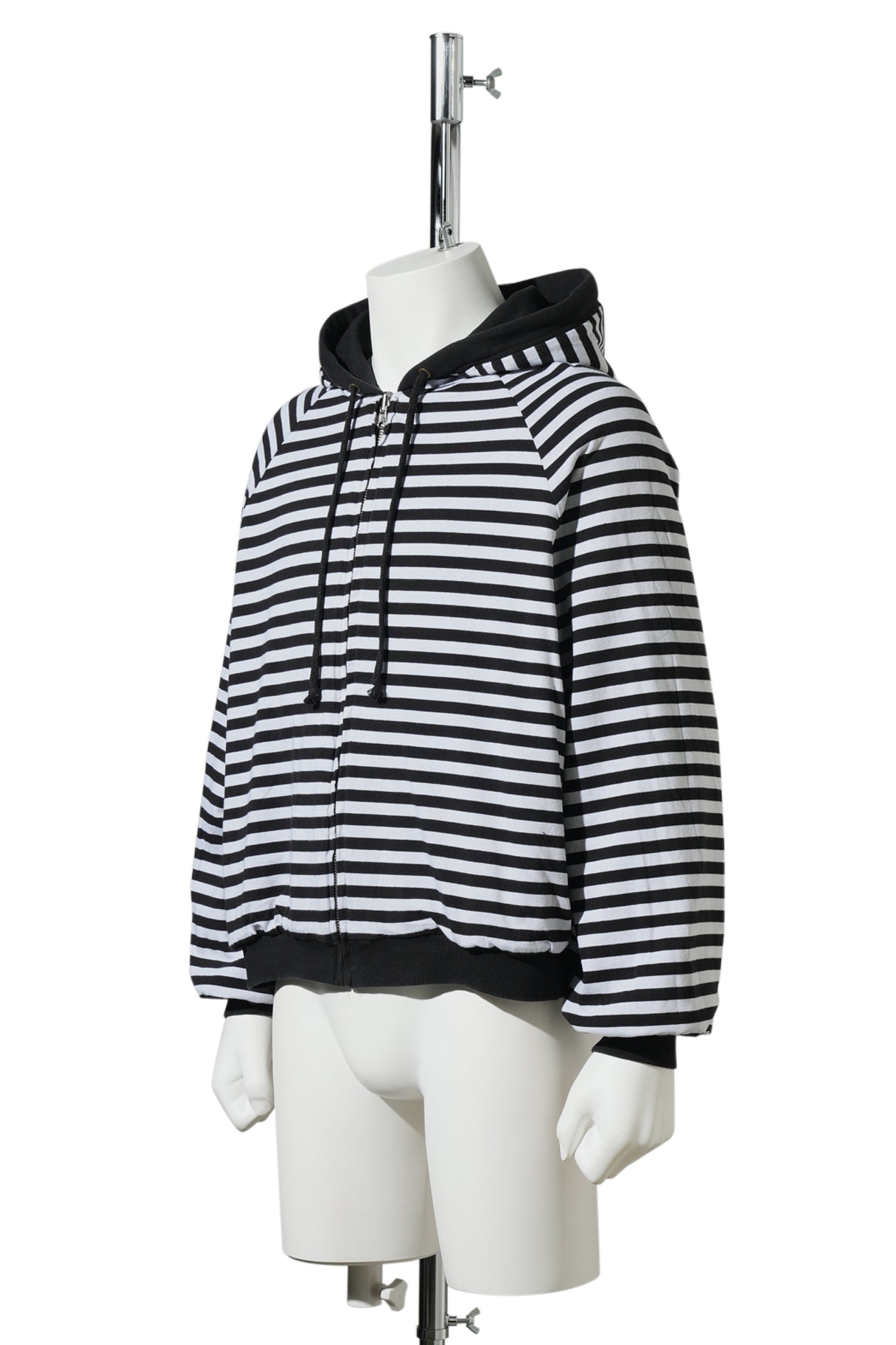 HENCH , REVERSIBLE ZIP-UP HOODIE / JET BLACK