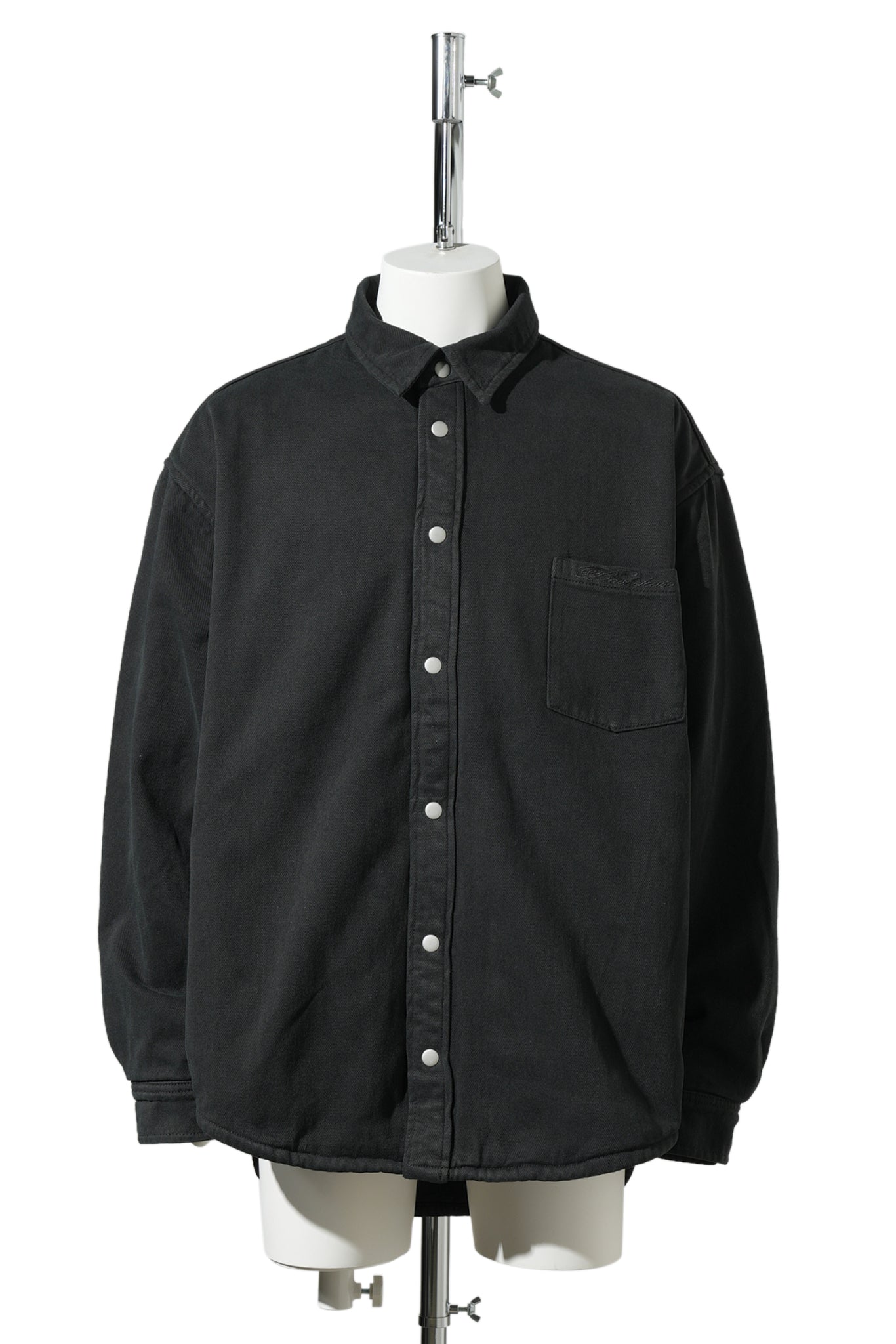 ALLEYWAY , PADDED BUTTON UP / VINTAGE BLACK