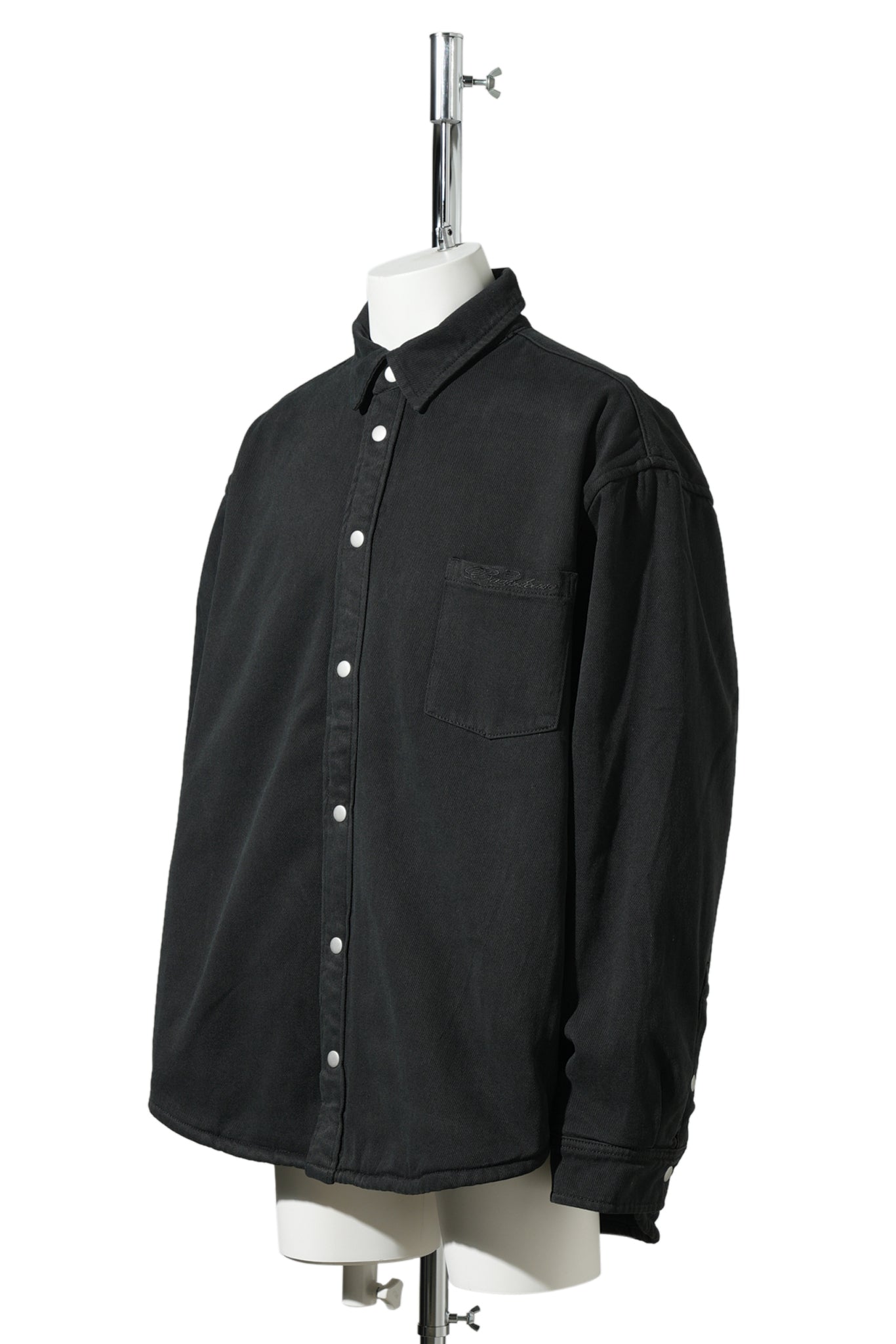 ALLEYWAY , PADDED BUTTON UP / VINTAGE BLACK