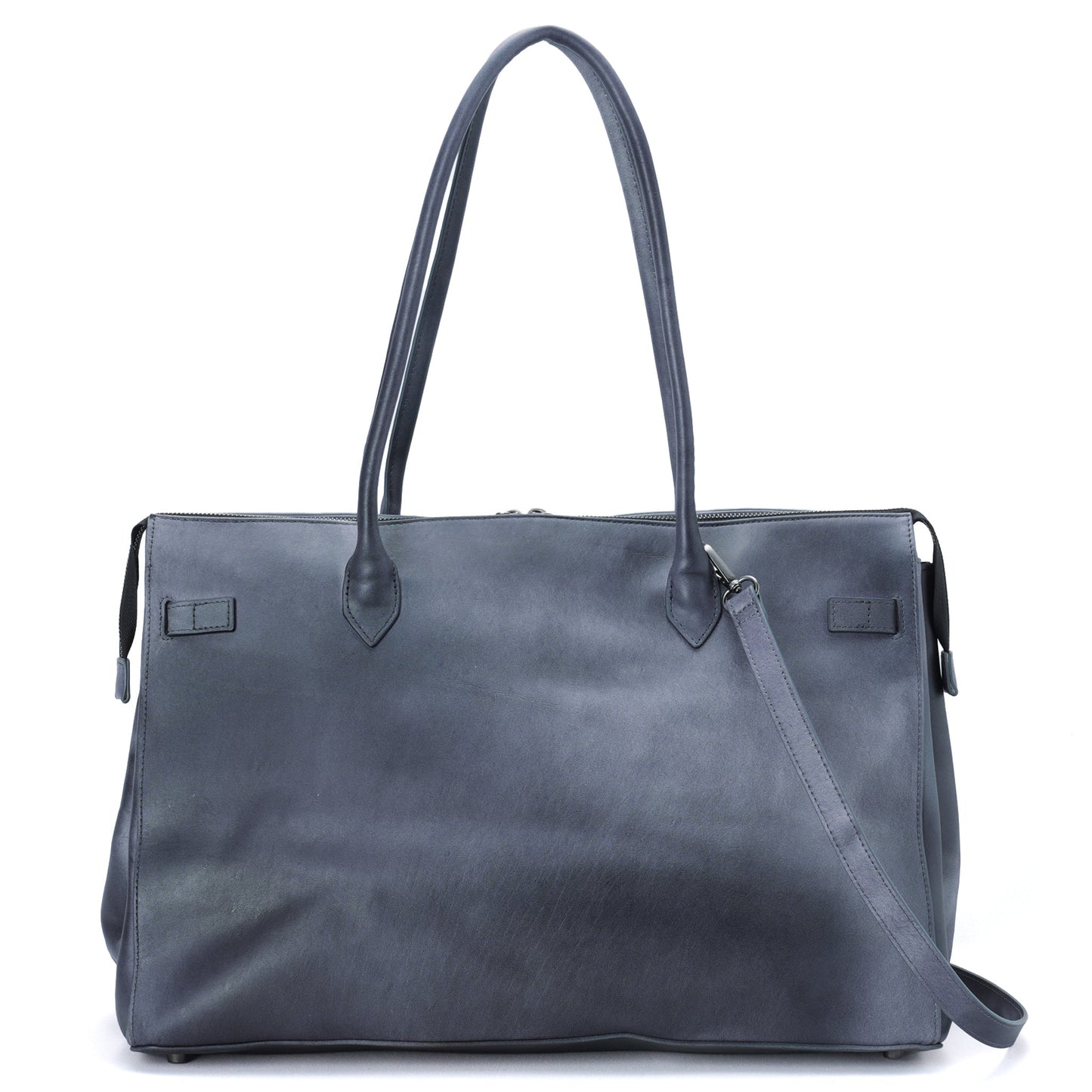 GRIFTER LEATHER TOTE / NAVY