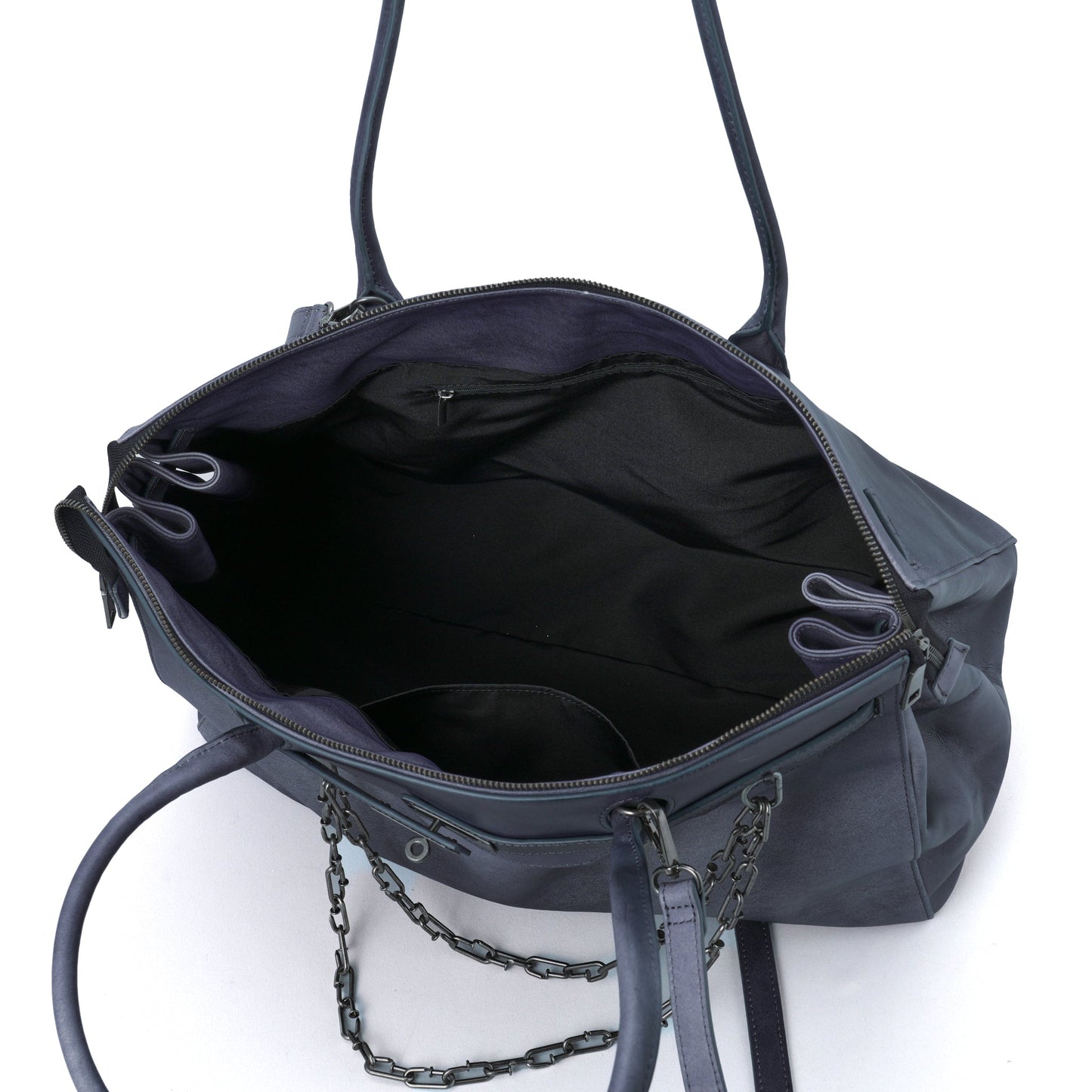GRIFTER LEATHER TOTE / NAVY