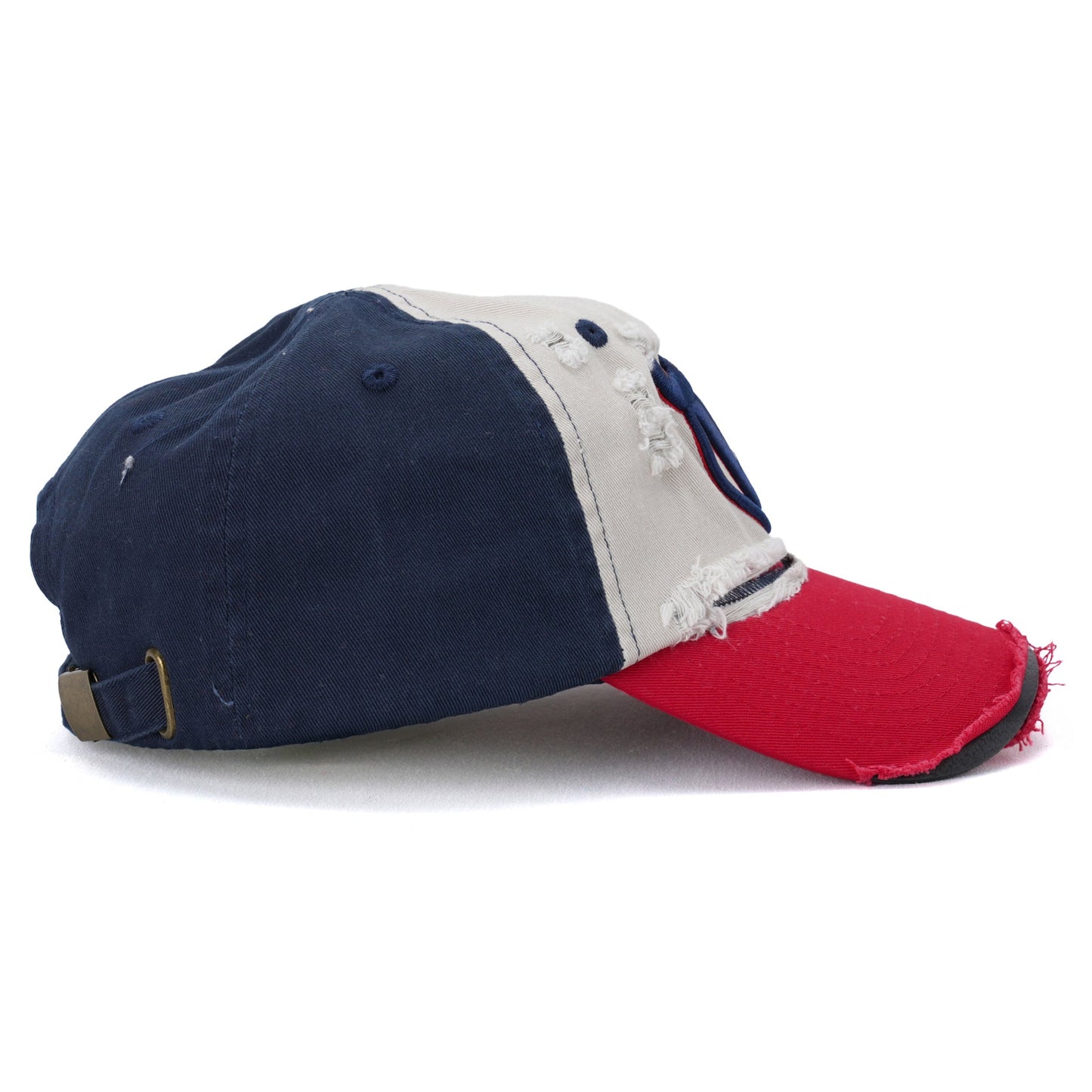 B CAP / RED/NAVY/CREAM