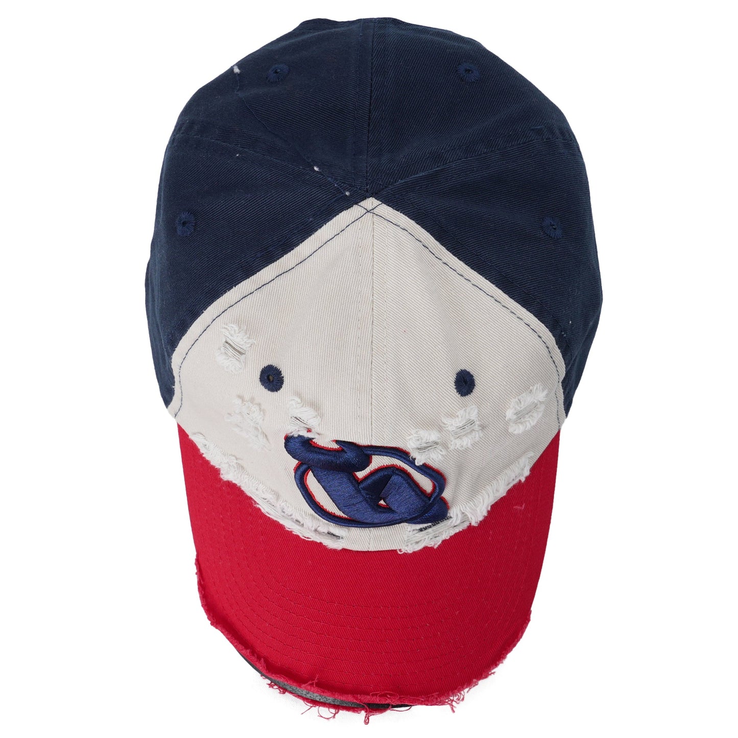 B CAP / RED/NAVY/CREAM