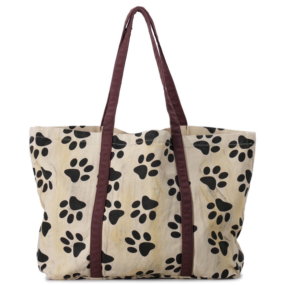 PAW, PRINT TOTE BIG BROWN STRAPE / BONE/BROWN