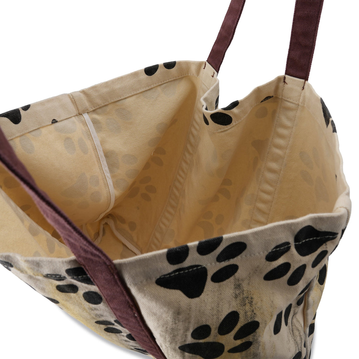 PAW, PRINT TOTE BIG BROWN STRAPE / BONE/BROWN