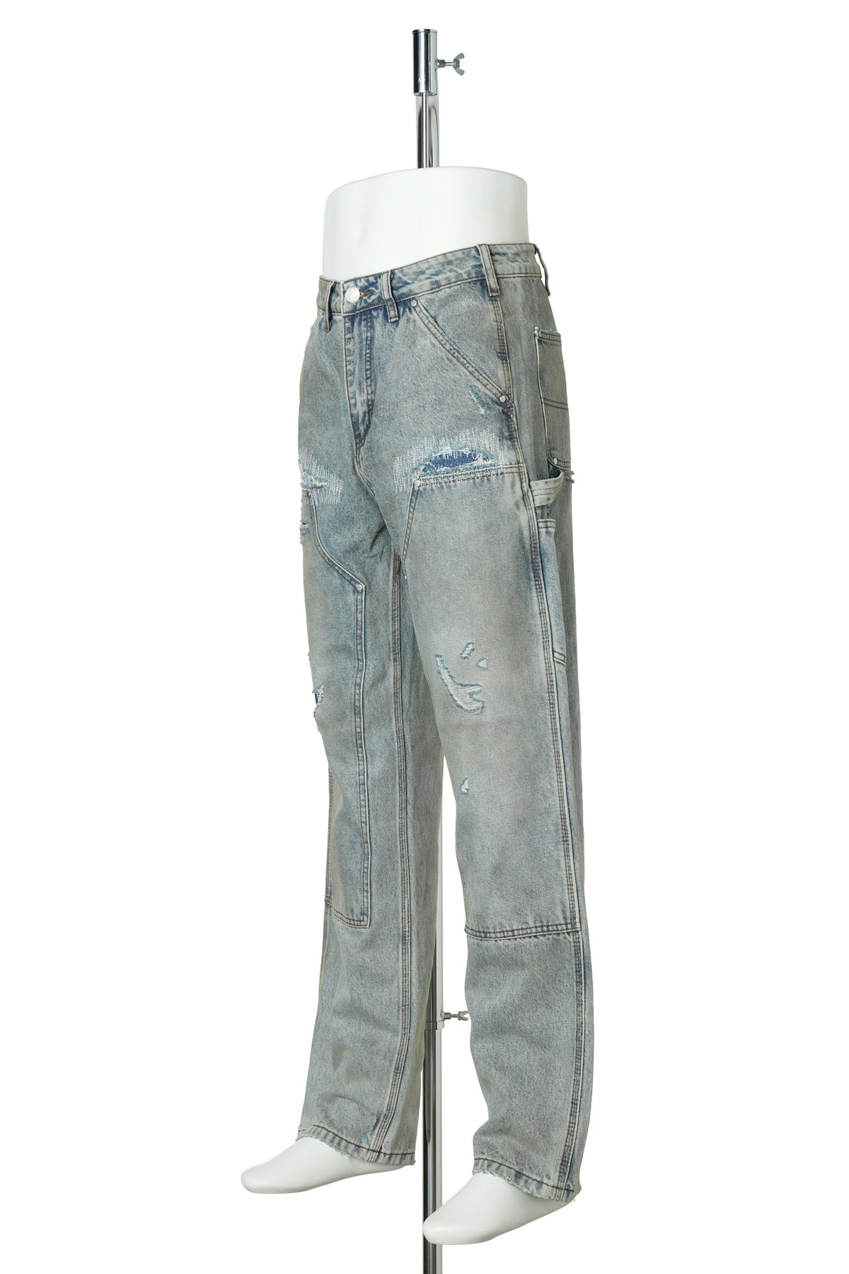 HENCH, DOUBLE KNEE PANTS / LIGHT WASH