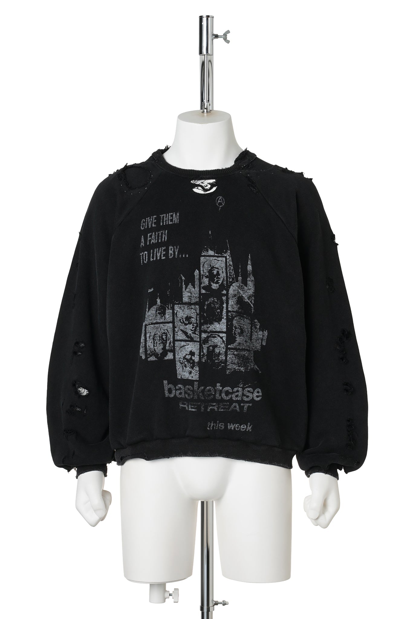 RESORT REPAIRED CREWNECK / VINTAGE BLACK