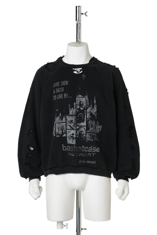 RESORT REPAIRED CREWNECK / VINTAGE BLACK