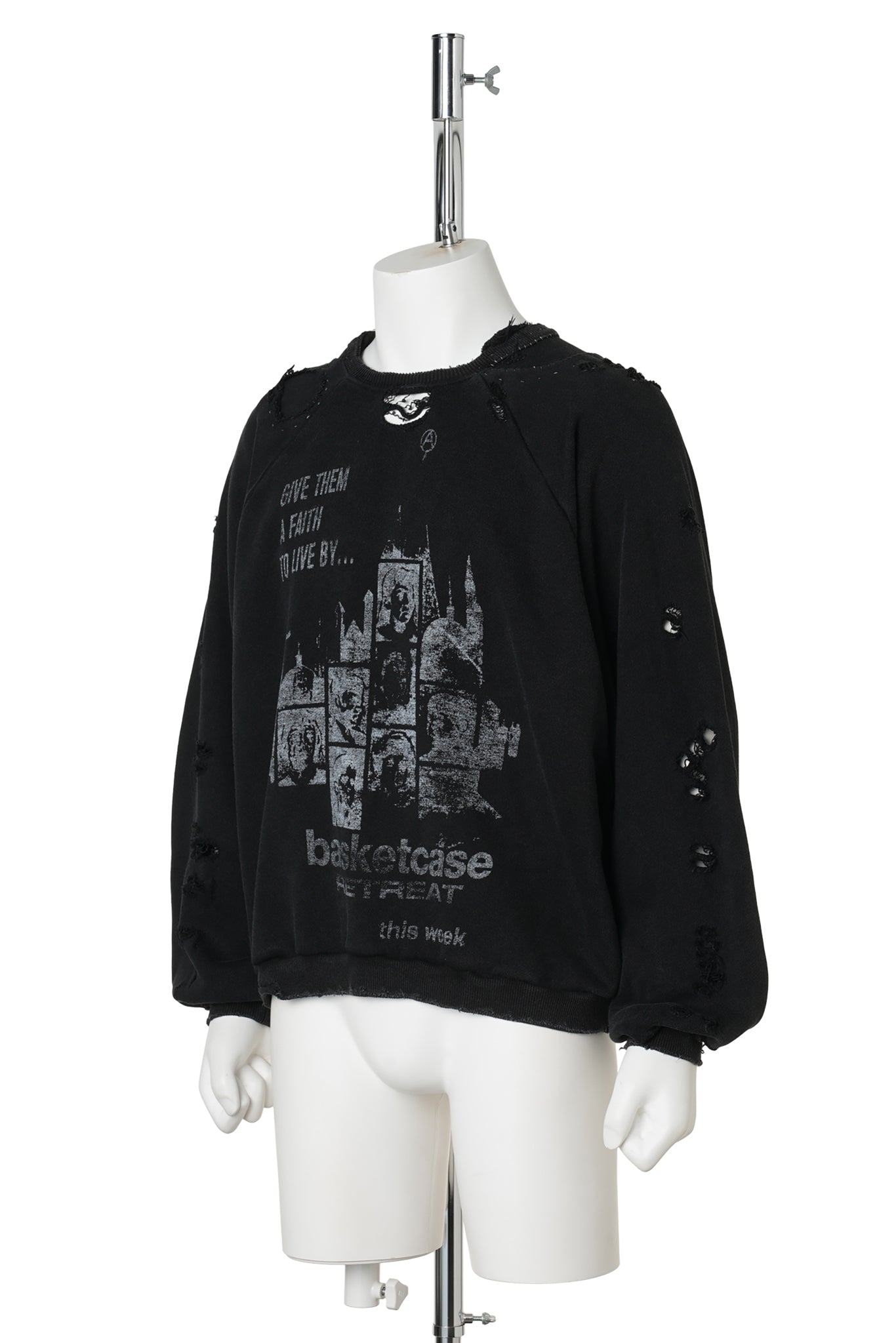 RESORT REPAIRED CREWNECK / VINTAGE BLACK