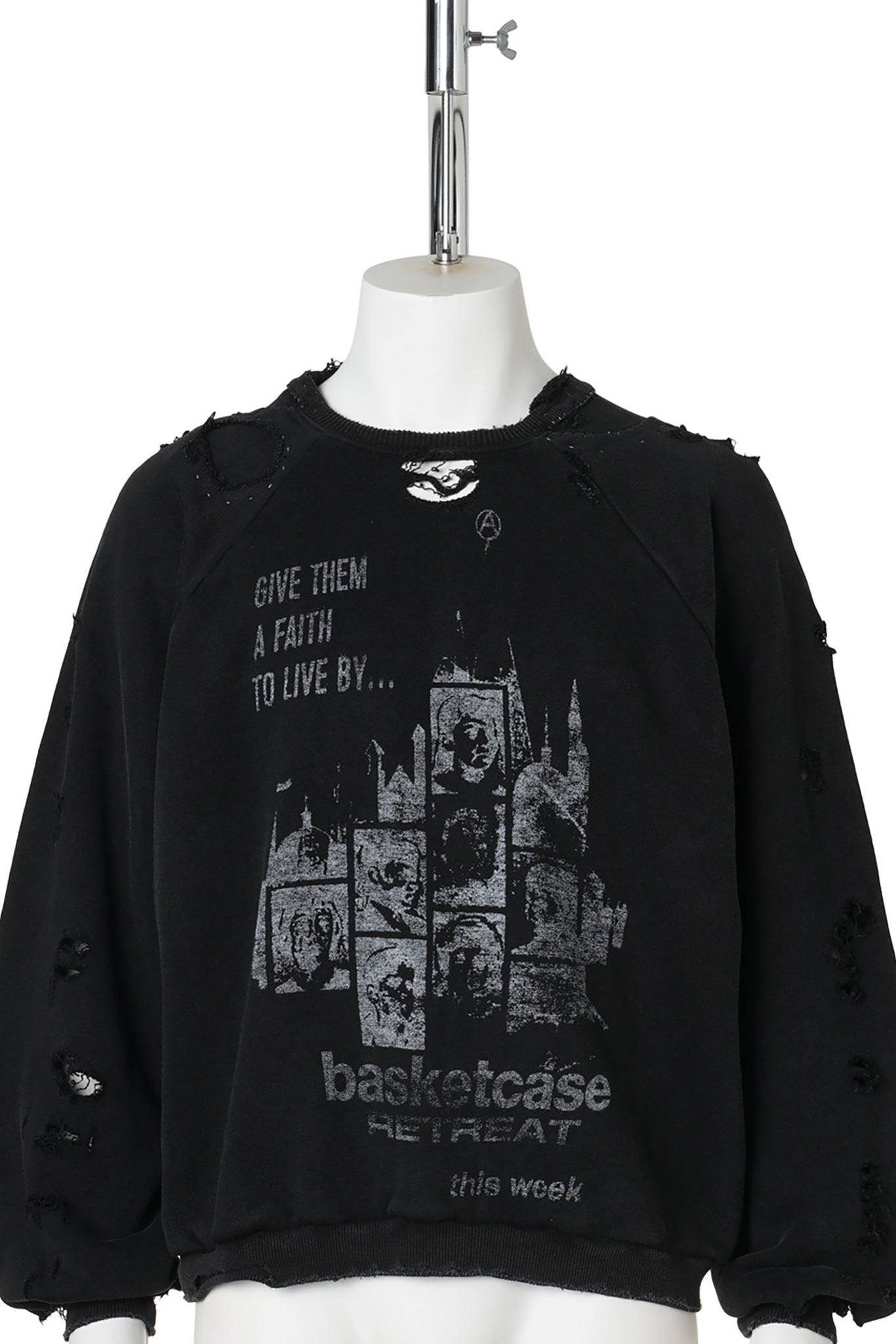 RESORT REPAIRED CREWNECK / VINTAGE BLACK