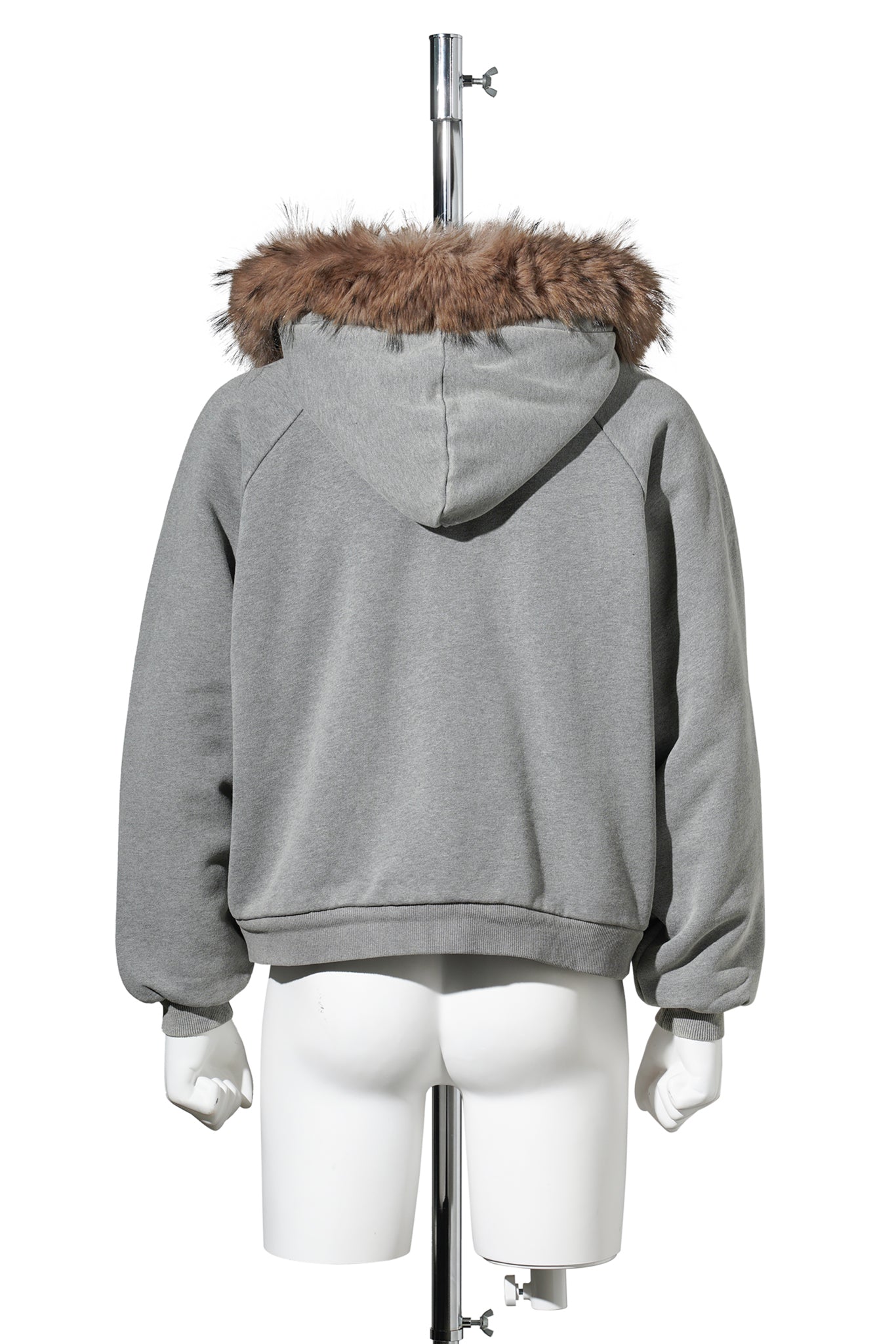 BC CORP, LINED ZIP HOODIE / DARK HEATHER GREY