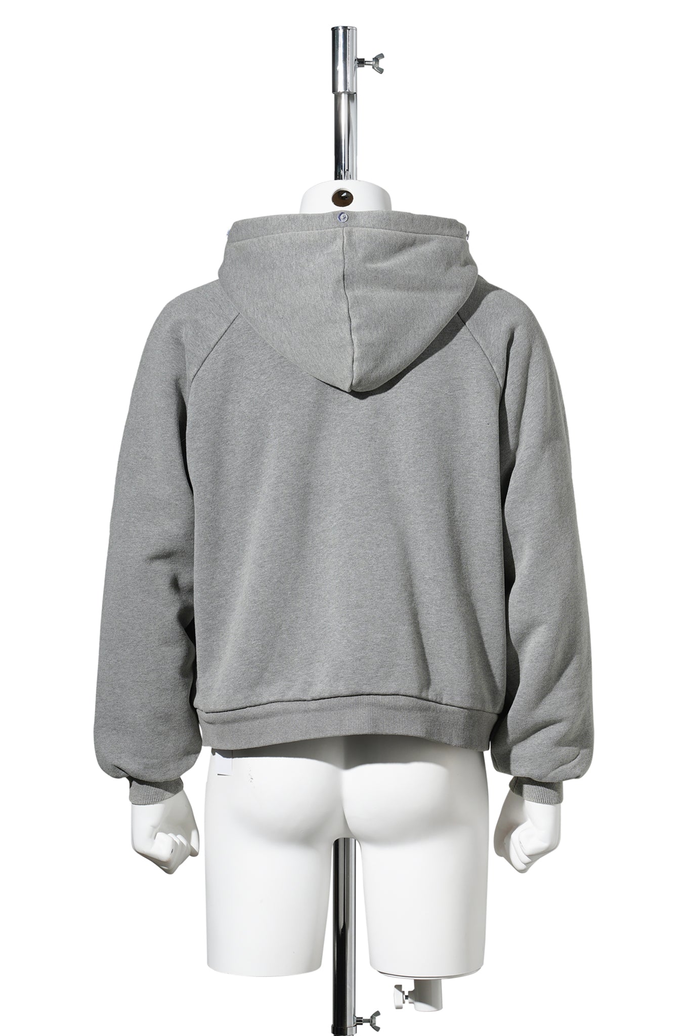 BC CORP, LINED ZIP HOODIE / DARK HEATHER GREY