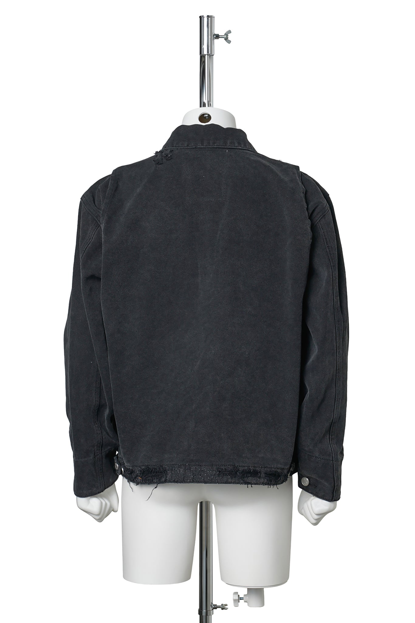 HENCH, DISTRESSED WORK JACKET / BLACK