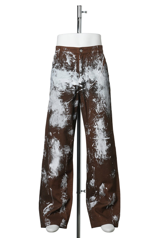HENCH, WORKPANTS (BROWN PAINT SPLATTER) / BROWN
