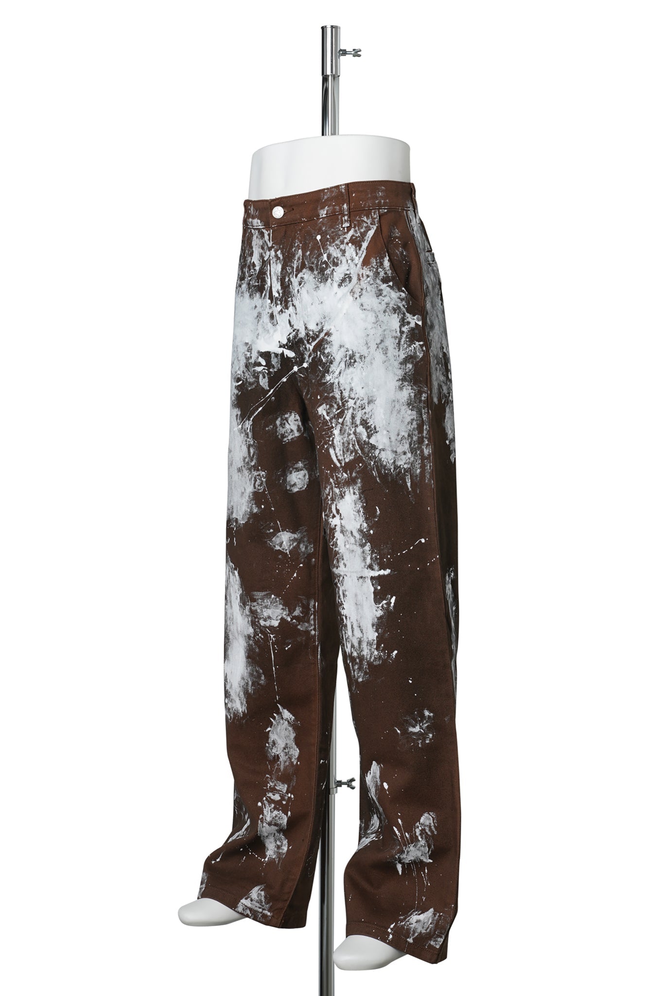 HENCH, WORKPANTS (BROWN PAINT SPLATTER) / BROWN