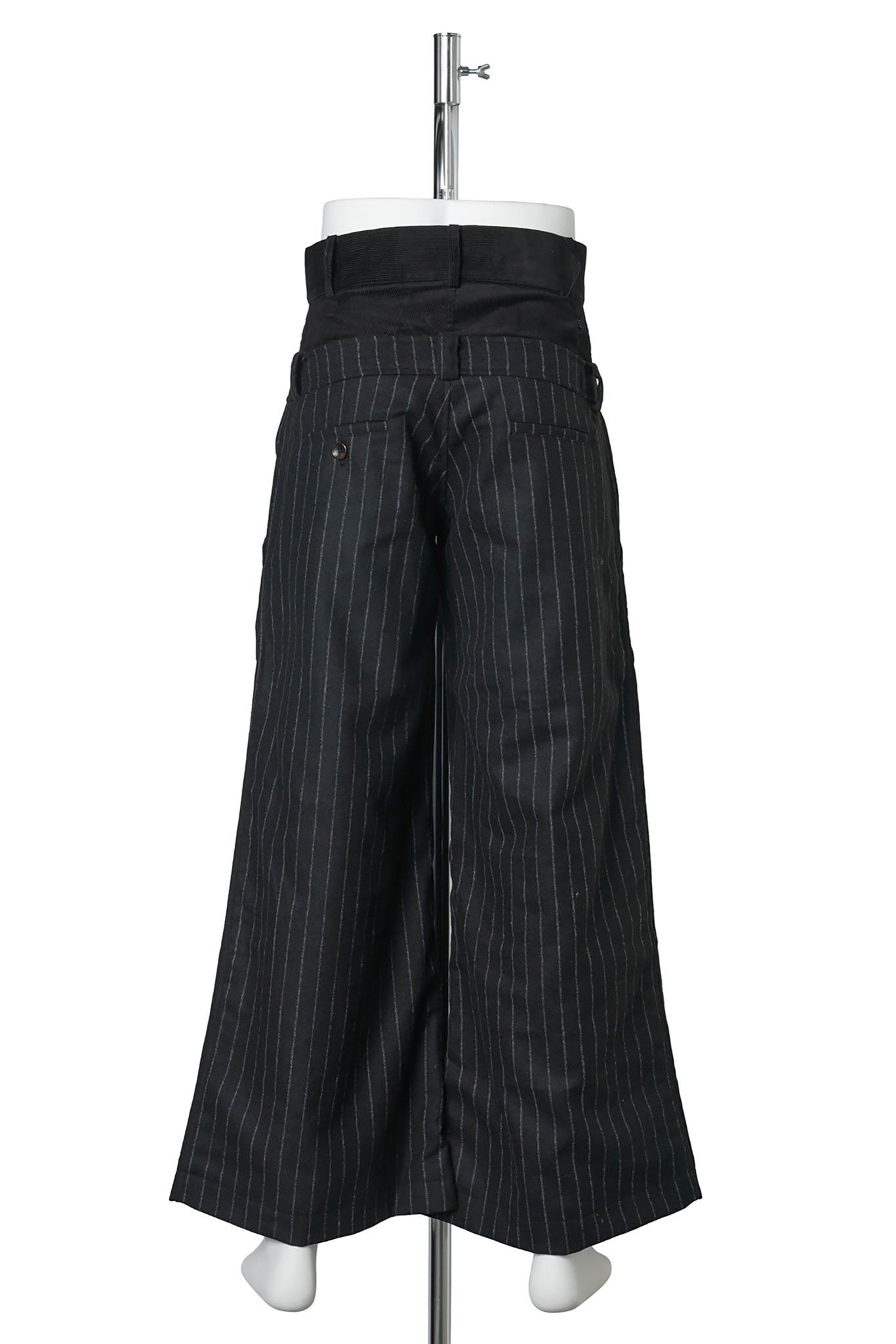 DOUBLE WAISTED, TROUSERS / BLACK