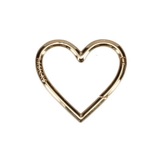 GOLD PLATING HEART CARBINER / GOLD