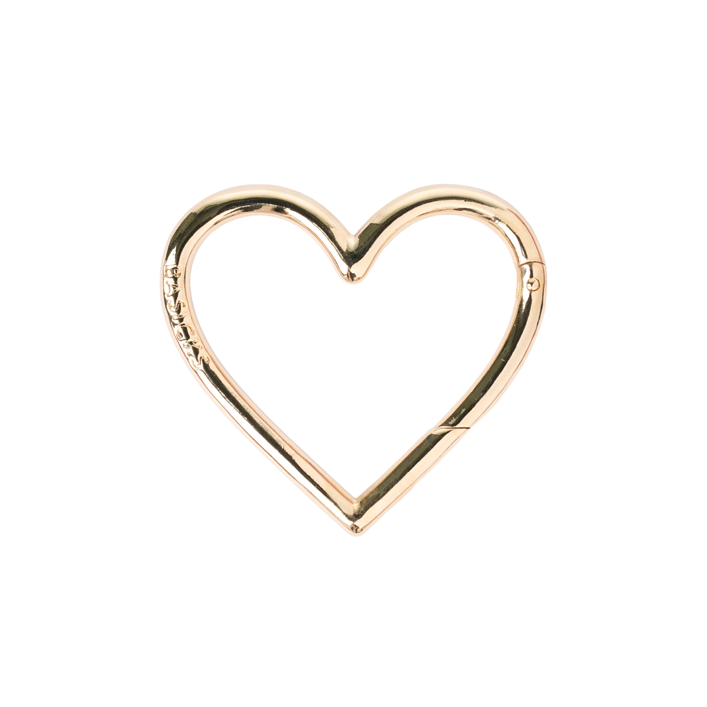 GOLD PLATING HEART CARBINER / GOLD