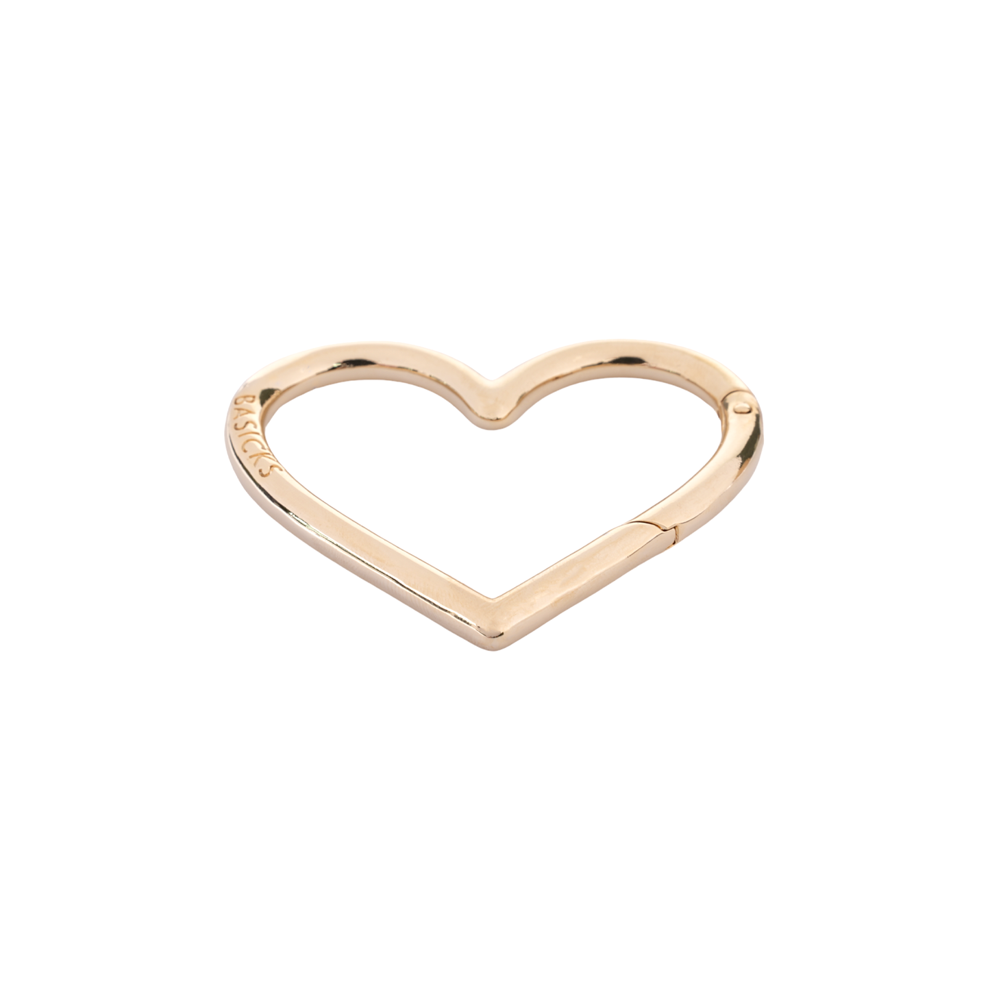 GOLD PLATING HEART CARBINER / GOLD